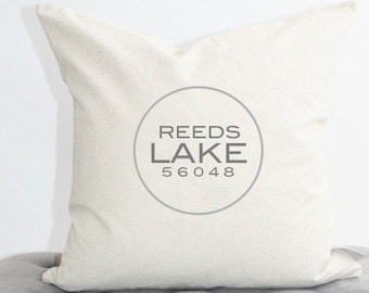 My Lakes Pillow- 18 x 18, home decor, cushion, throw pillow, gift, present, custom home, custom house, boating, lake home, nursery decor