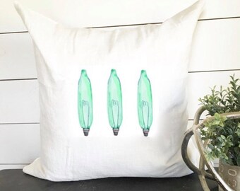 Christmas Light Pillow Cover 18 x 18 // Christmas Pillow / Christmas / Holiday / Accent Pillow / Throw Pillow / Gift