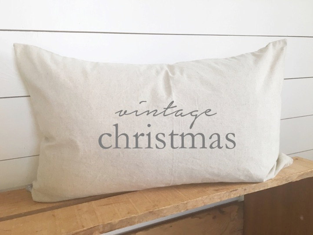 Vintage Christmas Kidney Pillow Cover 16 X 26 // Christmas / Etsy