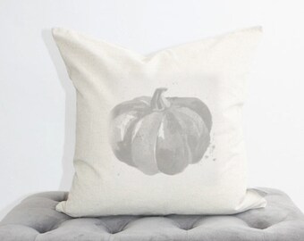 Fall  Pillow Cover - Pumpkin Pillow - Fall Decor - Watercolor Pumpkin Pillow, housewarming gift, throw