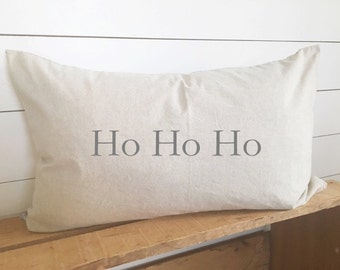 Ho Ho Ho natale rene cuscino 16 x 26 / / Natale cuscino / Accent cuscino Throw Pillow / Natale / vacanza / regalo