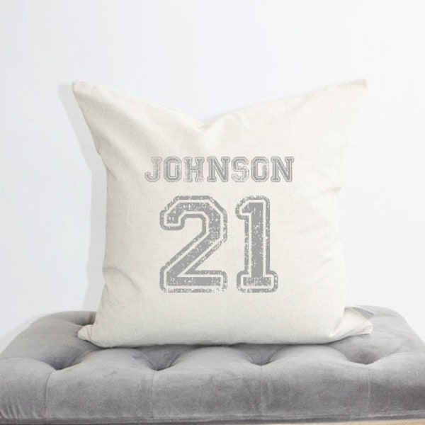 Football Pillow Cover, Football Jersey Pillow Cover, Sports Pillow, Man Cave Pillow, Personalized Football Pillow, Personalized Jersey