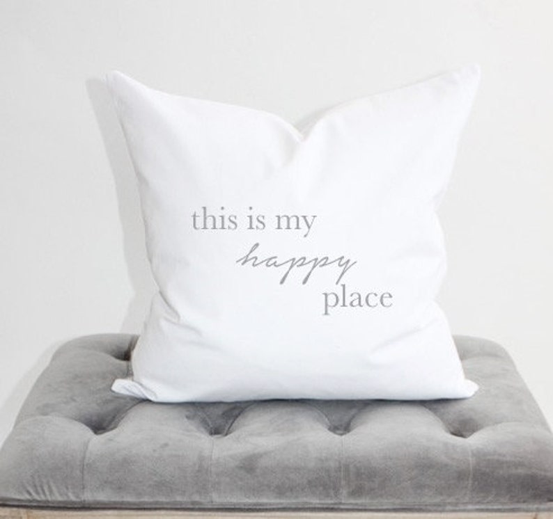 This is my happy place pillow cover 20x20 pillow home decor Etsy