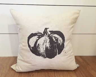Kürbis Kissenbezug schwarz / / 18 x 18 Kissenbezug / / Herbst Dekor / / Herbst Kissen / / Kürbis Kissen / / Kürbis Dekor //Thanksgiving Dekor/Geschenk