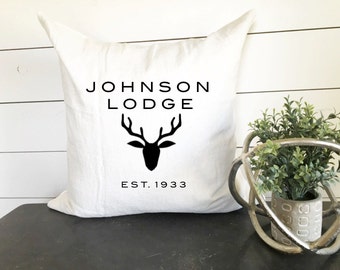 Custom Pillow Cover,cushion, throw pillow, gift, present, custom home, custom house, vintage, hunting decor, hunter, lodge pillow, hunter