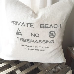 Beach Pillow Cover - 18 x 18, home decor, cushion, throw pillow, gift, present, custom home, custom house, home, vintage, summer,water,boat