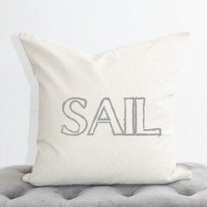 sail pillow cover, lake pillow, lake decor, lakehouse decor, beach pillow, sail decor, cabin, beach decor, beach gift