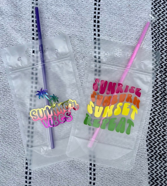 Summer Juice Pouches Pool Drinkware Shining Sun Tan Lines Etsy