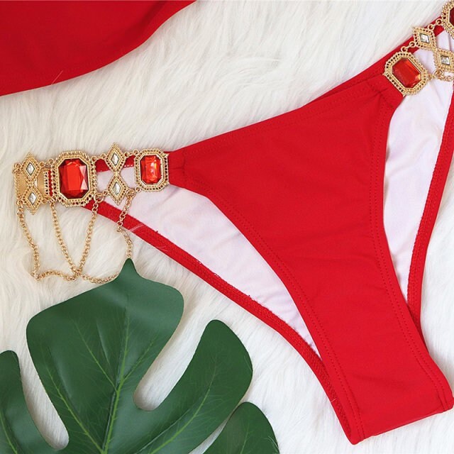 Bejeweled summer bikini sets