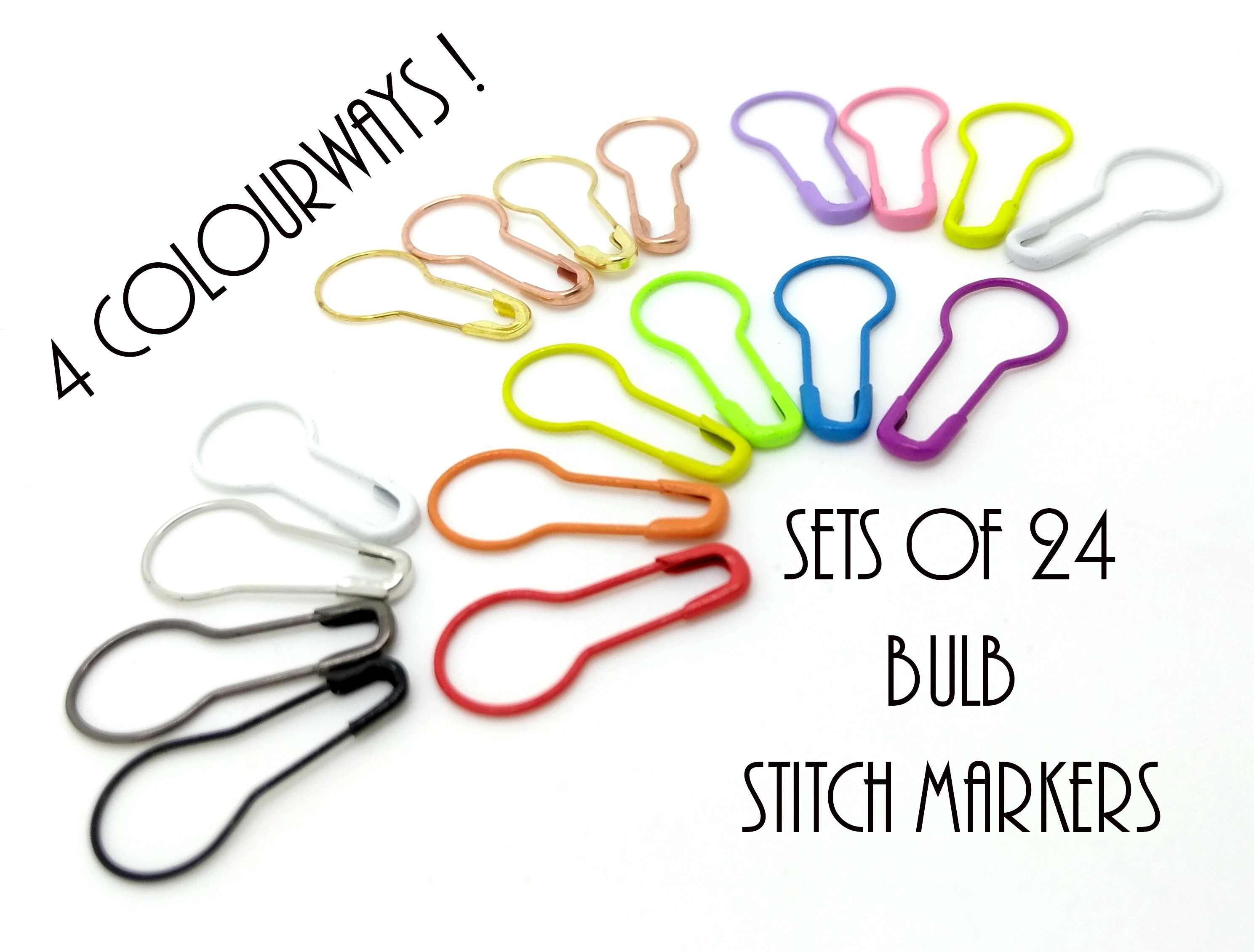 Bulb locking stitch markers rainbow gourd calabash lightbulb Etsy