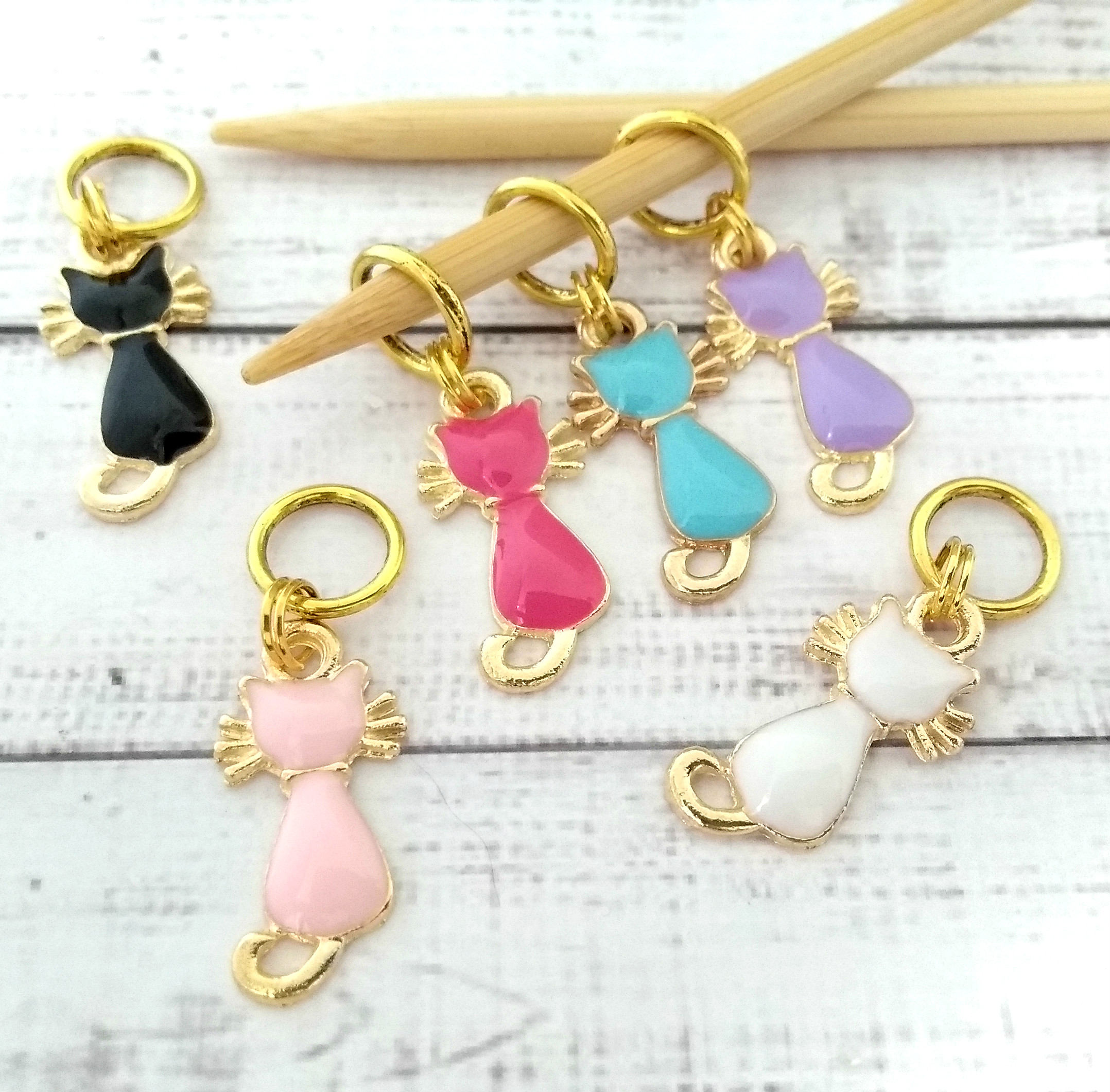 Luxury Cat Stitch Markers kitty cat stitchmarkers feline Etsy