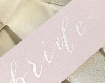Place Cards - Lilac Card with Champagne Gold or White Calligraphy