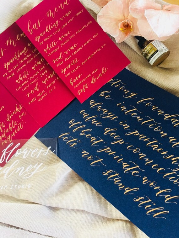 Download Custom Calligraphy Sign For A4 Frame Etsy