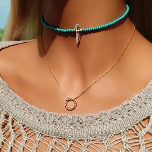 Karma Necklace - Circle Necklace - Dainty Karma Pendant - Inspirational Necklace - Gold Vermeil Necklace