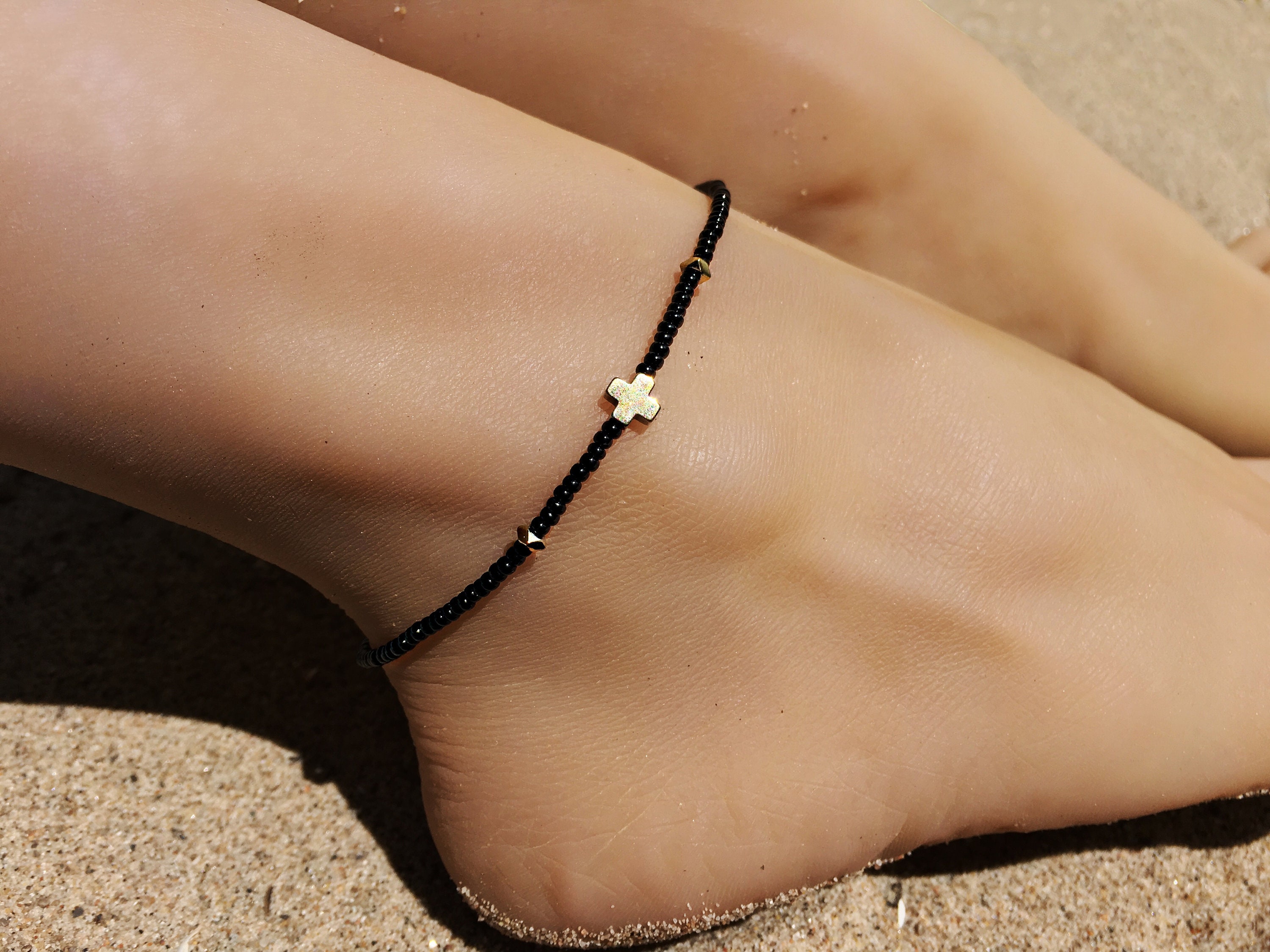 Amazon.com: Infinity anklet for men, men's ankle bracelet with silver  celtic knot charm, black cord, anklet for men, gift for him, endless knot,  minimalist jewelry : Handmade Products