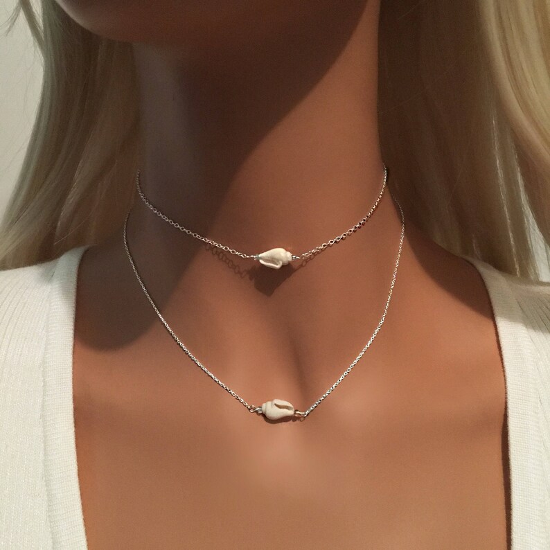 Shell Choker Necklace Beach Choker White Choker Necklace Etsy