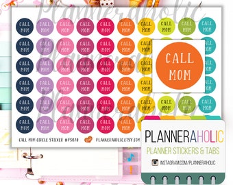 Llamar a mamá pegatinas, pegatinas del planificador, Erin Condren Life Planner (ECLP), Happy Planner / #PS070