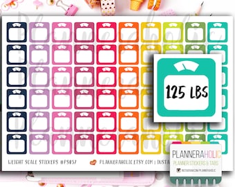 Weight Scale Stickers, Planner Stickers, The Happy Planner Stickers, Erin Condren Life Planner (ECLP), Happy Planner | #PS057