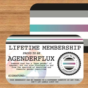 AGENDERFLUX Lebenslange Gay Pride Karte - LGBT Ausweis - das perfekte Regenbogen Gemeinschaftsgeschenk