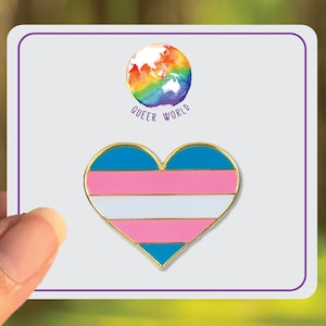 TRANSGENDER Heart pin/brooch/badge - LGBT