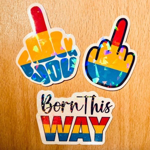PANSEXUAL - Holographic LGBTQ Stickers - Water Resistant Pride stickers