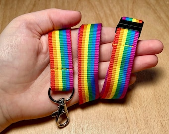 RAINBOW - LGBT+ themed Lanyards - Pride - Keyring - Card holder