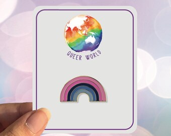 OMNISEXUAL rainbow shaped enamel pin - brooch - label pin - LGBT gift - PRIDE