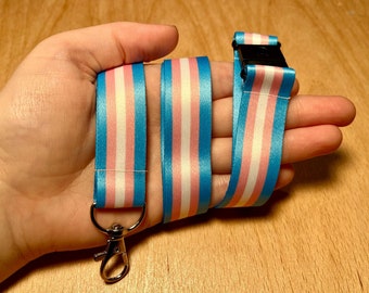 Transgender-Pride-Lanyard, LGBTQ-Schlüsselanhänger mit Ausweishalter