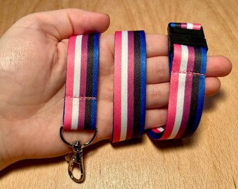 GENDER FLUID - LGBT+ themed Lanyards - Pride - Keyring - Card holder