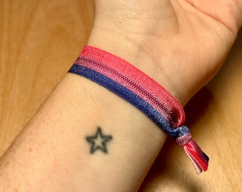 BISEXUAL - Elastic bracelet - Hair tie - Pride - LGBTQIA