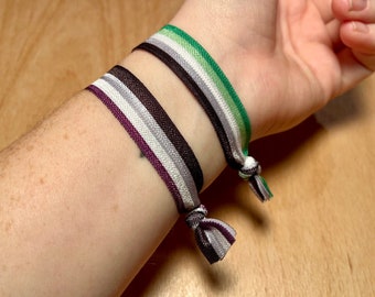 ASEXUAL AROMANTIC - Elastic bracelet - Hair tie - Pride - LGBTQIA