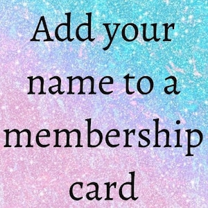 ADDON ONLY - Add a name to your LGBT+ Membership Card - this listing is not for a card
