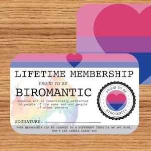 BIROMANTIC Lifetime Pride Card - Gay Pride Card - LGBT Identitätskarte - das perfekte Regenbogen Gemeinschaftsgeschenk