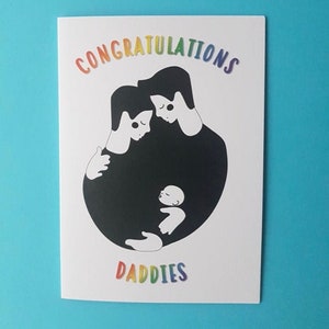 Congratulations Daddies - Greetings Card