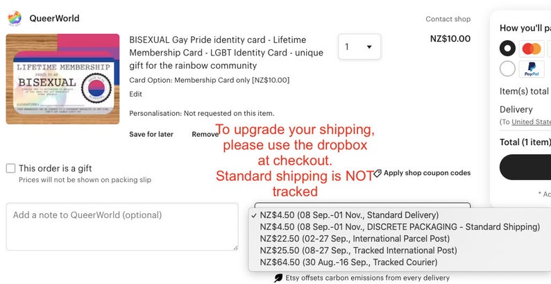 GAY Lifetime Membership Card Gay Pride Card LGBT Identity Card perfect rainbow community gift image 2