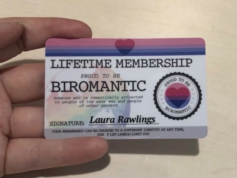 BISEXUAL Gay Pride identity card Lifetime Membership Card LGBT Identity Card unique gift for the rainbow community image 5