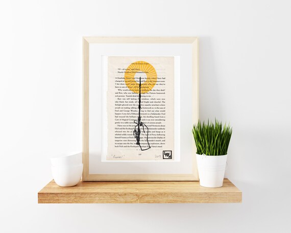 Lumos Linolschnitt Druck Harry Potter Wand Dekor Buch Etsy