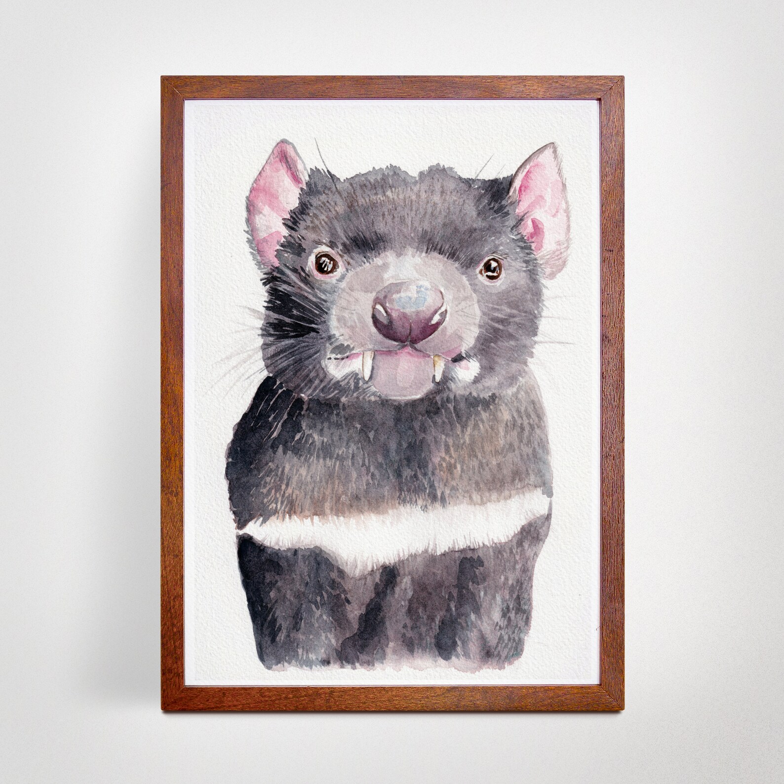 Tasmanian devil art watercolour animal art nursery wall art Etsy