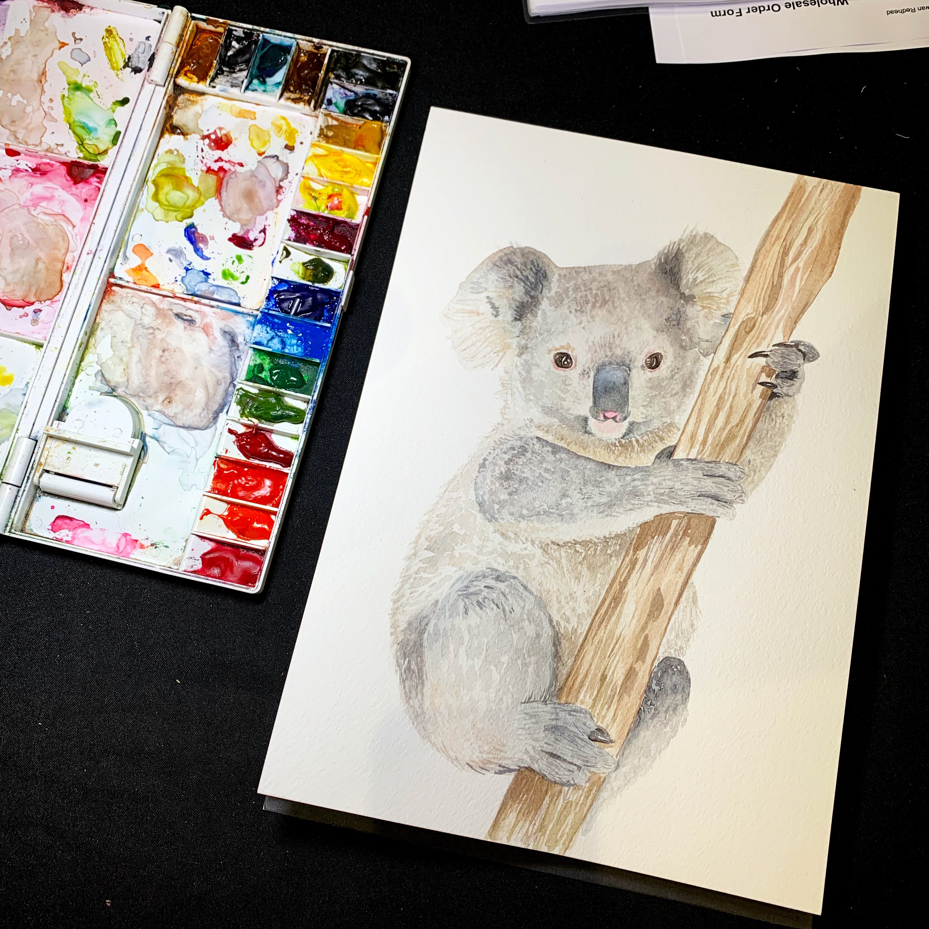 Koala art print watercolour koala painting nursery wall art Etsy
