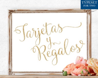 Gifts and Cards Spanish Sign, Tarjetas y Regalos, Boda, Reception Sign, Party Sign, Wedding Sign, Printable, Digital Files, Instant Download