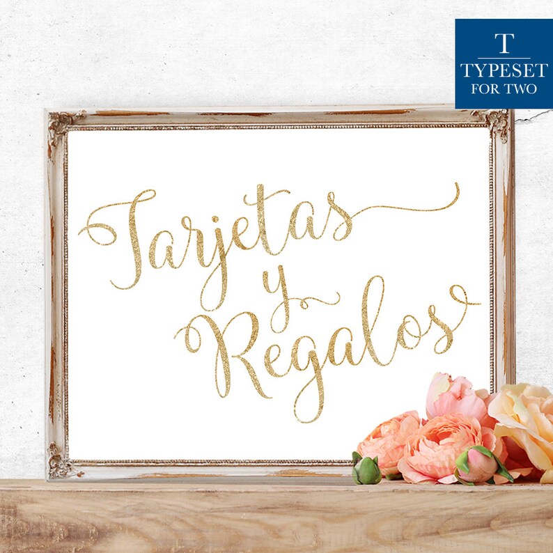 Gifts and Cards Spanish Sign Tarjetas Y Regalos Boda Etsy