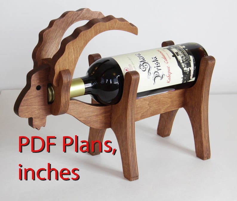 Goat wine bottle holder Plans DIY Inches PDF Patterns Etsy
