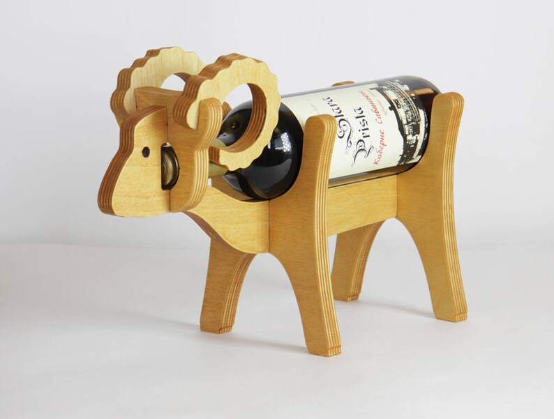 3 Sets Goat Bull Ram Wine Bottle Holder Template Patterns Etsy