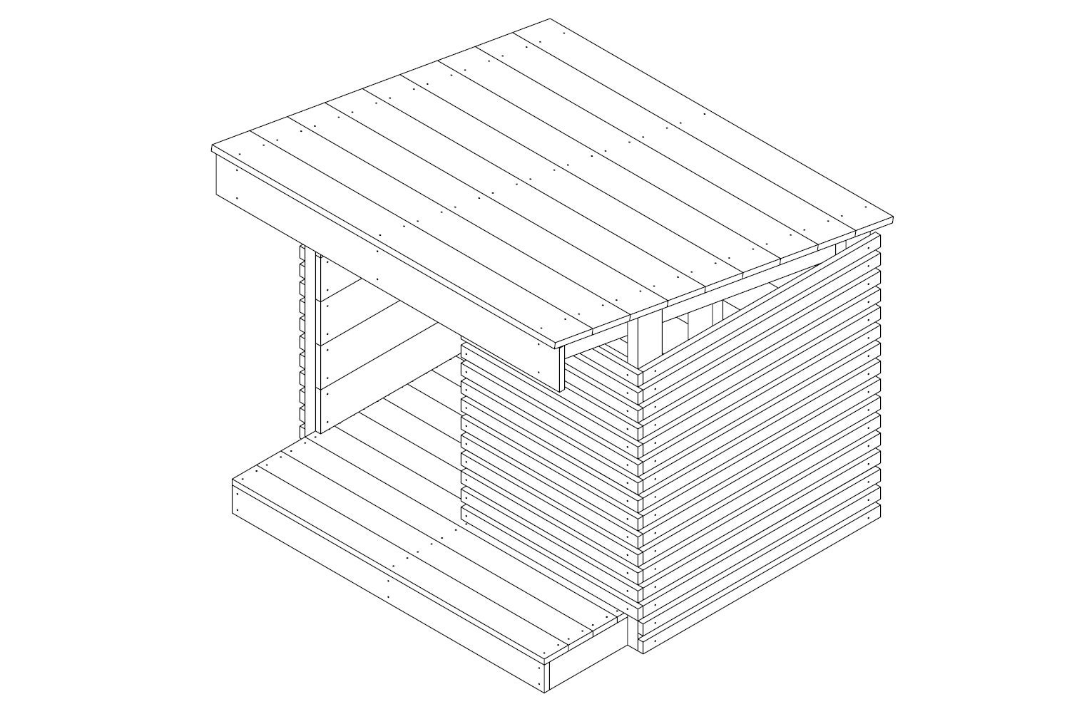 Modern Dog House Plans DIY Wood Outdoor Etsy
