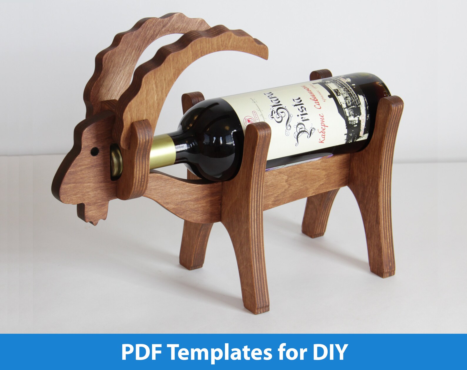 Goat Wine Bottle Holder Plans DIY PDF Templates Patterns Etsy