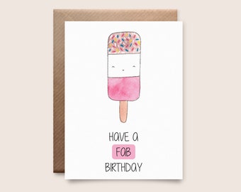 Have a Fab Birthday // Cute Birthday Card, Funny Birthday Pun Card, For Girlfriend, Wife, Best Friend, For Her, For Sister, Greeting Card