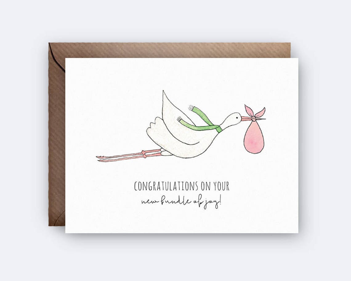 Congratulations On Your New Bundle of Joy New Baby Card Etsy