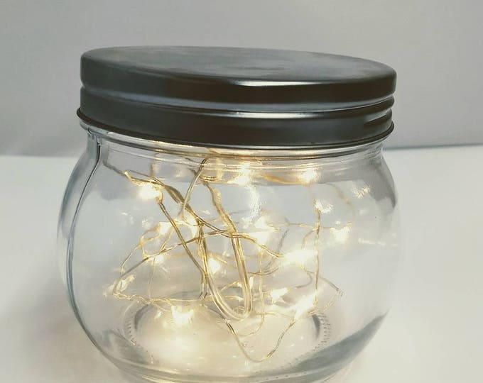 Fireflies Mason Jar, String Light, white lights, Battery Operated Lights, Firefly night light, Mason  Jar night light, Accent Lighting