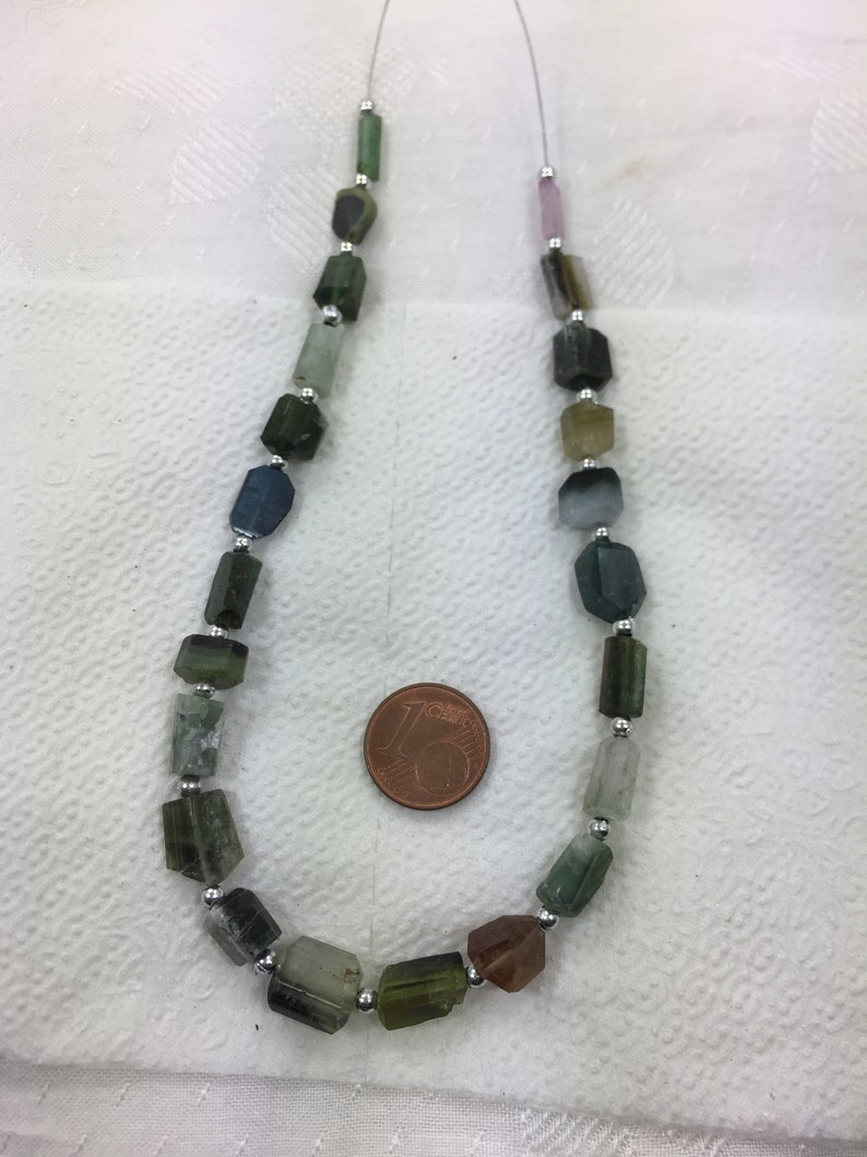 22 Pieces Mix Tourmaline beads Drilled Size 10x8x3====mm to 12x10x4mm
