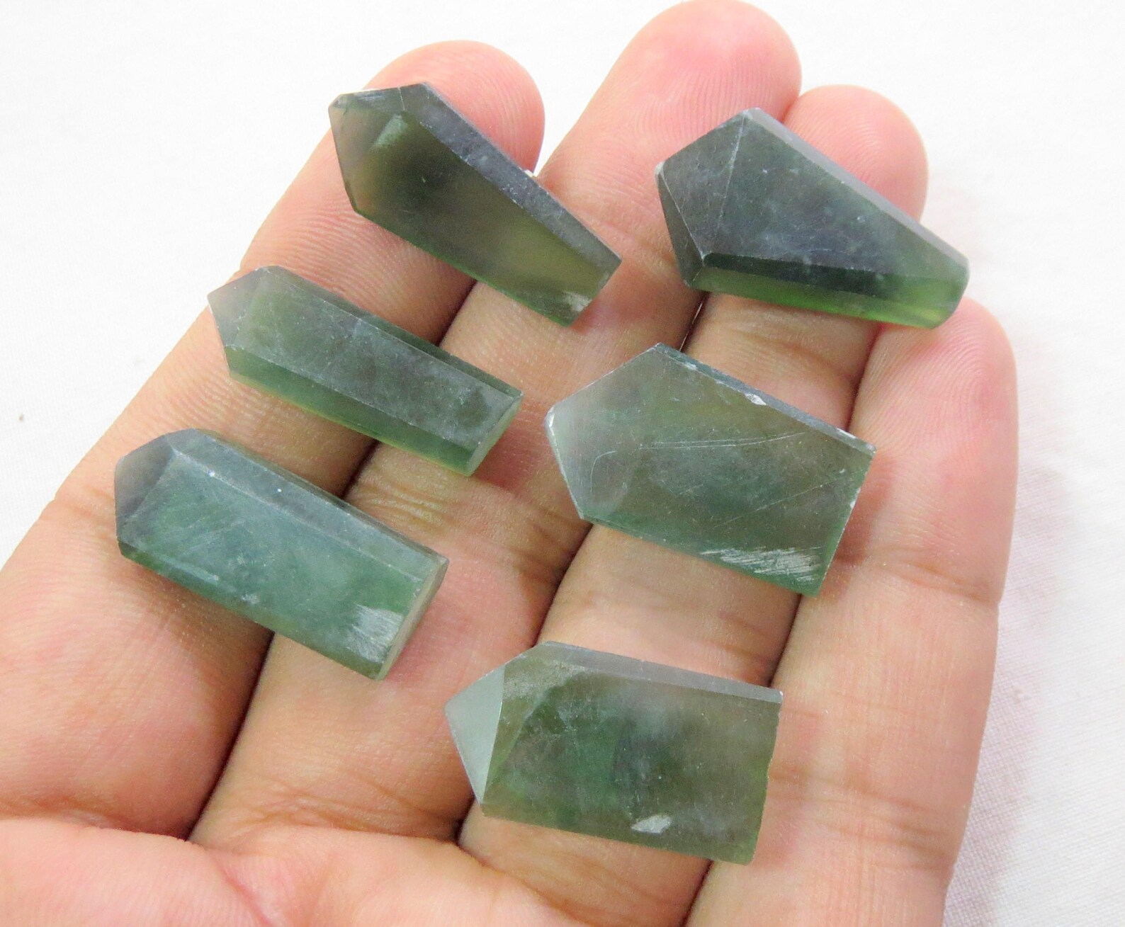 6 Pieces Serpentine Crystals Size25x14x13mm to 27x13x8mm Etsy